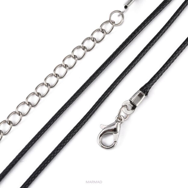 Nośnik z zapięciem - czarny - 1,5mm baza - naszyjnik