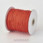 Sznurek woskowany lakierowany - o średnicy 1,5mm - pomarańczowy - 2