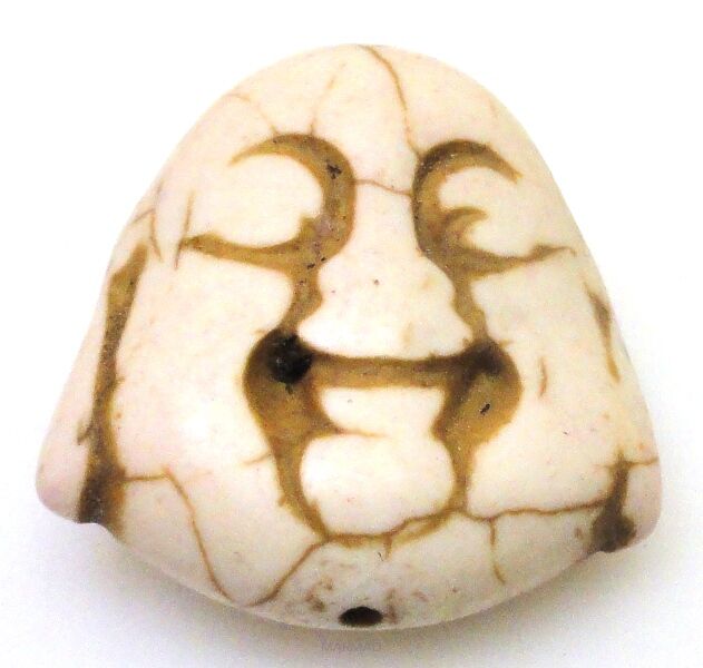 Howlit kremowy - na wisior - głowa Buddy 30x25mm