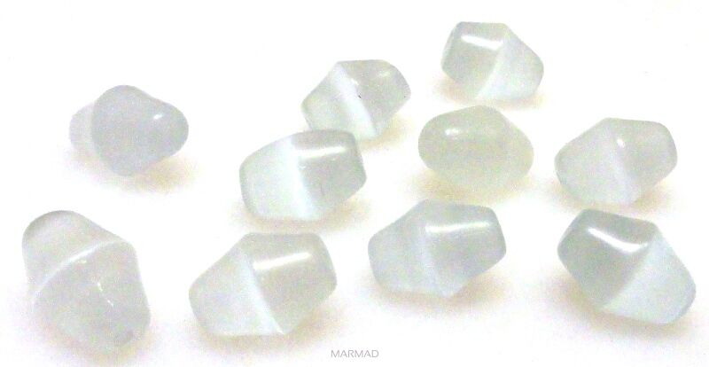 Uleksyt - podłużne bicone 10x7mm - szary