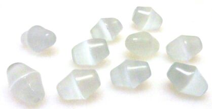 Kocie oko- uleksytowe - podłużne bicone 10x7mm - szary