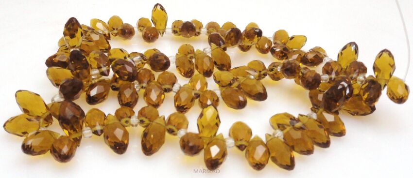 Kryształki fasetowane wine topaz - briolette12x6mm