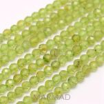 Perydot (oliwin)- fasetowany - kula 2mm - 2