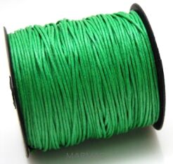 Sznurek jubilerski woskowany - o średnicy 1,5mm - zielony 