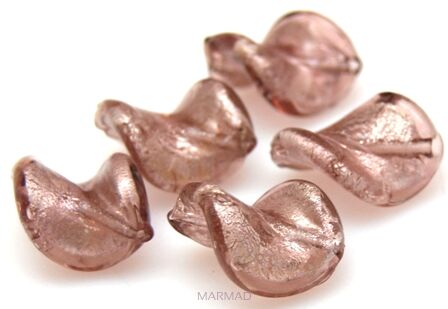 Szkło weneckie - falowane 20x15mm - wrzosowe