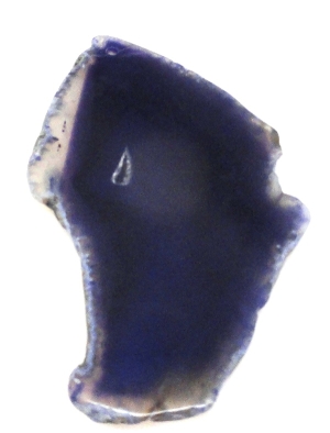Agat fioletowy na wisior - plaster 68x48x4mm