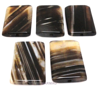 Agat prostokąt 30x20mm - zestaw 5 sztuk