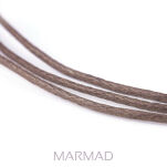 Sznurek woskowany bawełniany - o średnicy 1mm - brązowy - 3