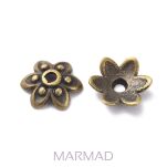 Czapeczka na korale 9mm - antyczny brąz - 2