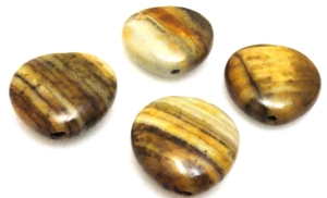 Jaspis - serce 18x18mm - zestaw 4 sztuki