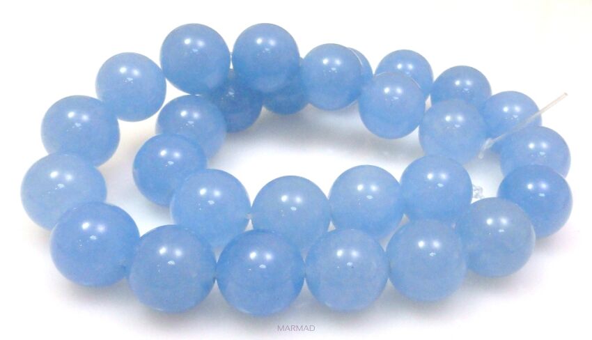 Jadeit - kula 14mm - jasno niebieski