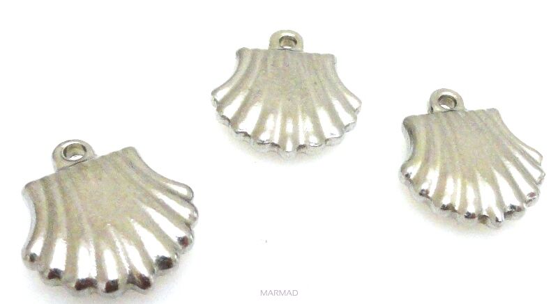 Zawieszka - muszla Jakuba 15x13mm - stainless steel