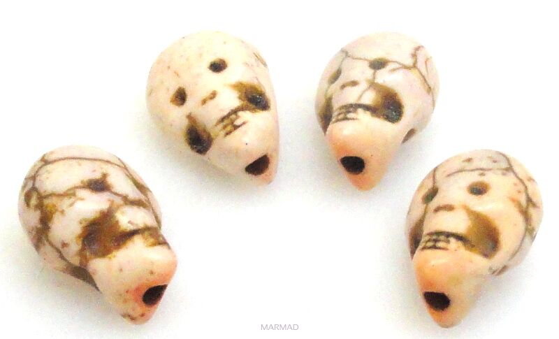 Howlit beżowy - czaszka 13x9x7mm