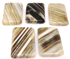 Agat prostokąt 30x20mm - zestaw 5 sztuk