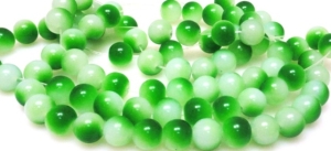 Koraliki cieniowane - kula 10mm - zielone