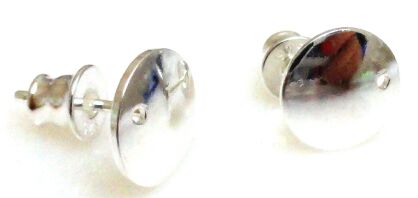 Bigle - sztyft w komplecie z tulejką talerzyk 9mm - srebro 925 - 1 para