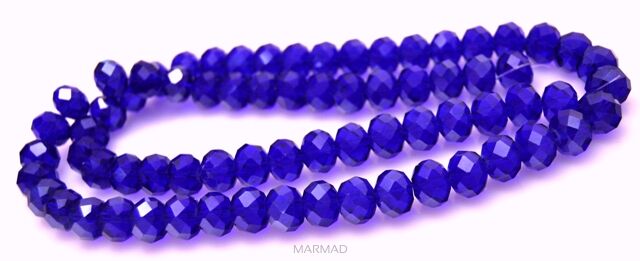 Kryształki fasetowane - oponka 10x7mm - niebieskie