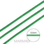 Sznurek nylonowy satynowy 0,5mm - zielony - 3