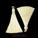 Chwost poliester- jasny żółty- 8,5cm - 2