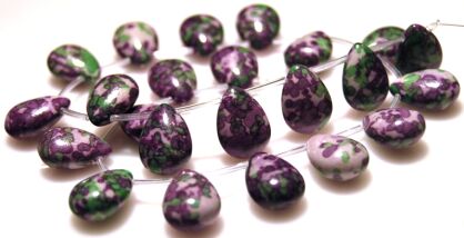 Howlit kwiatowy - kropla 18x13mm