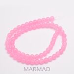 Jadeit malezyjski- kula 6mm - w kolorze kwarcu różowego - 2