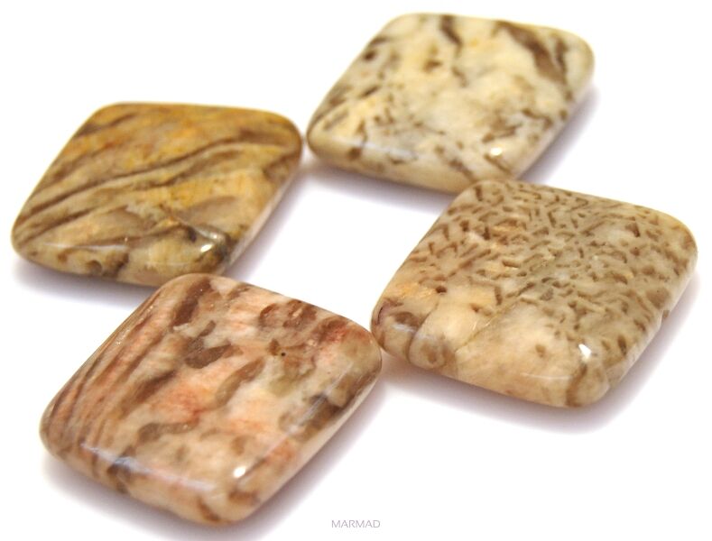 Jaspis tygrysi - na wisior - kwadrat 30x30mm 