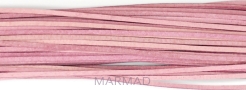 Rzemień skórzany jasno różowy - grubość 1x3mm