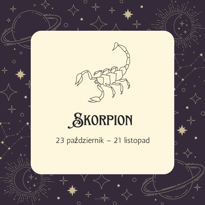 SKORPION- znak zodiaku i kamienie jakie do niego są przypisane